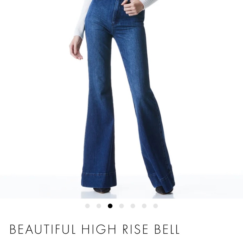 Alice and Olivia High High Rise Bell Jeans